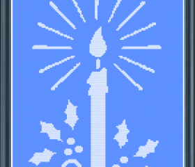Christmas Candle Cross Stitch Pattern 