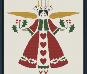 Easy Christmas Angel Cross Stitch Pattern 